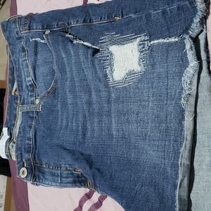 Torrid 24W jean shorts cut offs